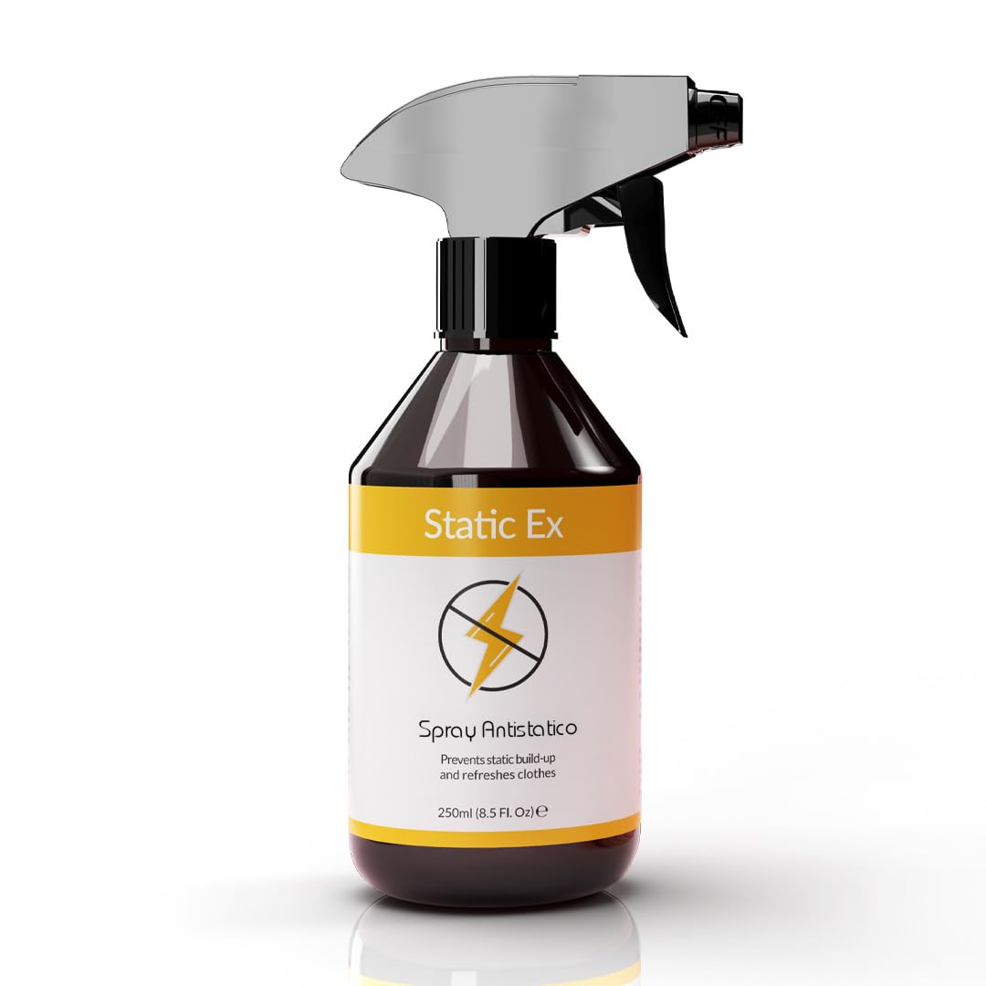 Spray Antistatico per Vestiti - 250ml - Elimina Elettricità Statica su Tessuti, Vestiti e Arredi - Formula Delicata e Inodore, Protegge e Rinfresca i Tessuti - Perfetto per Uso Quotidiano