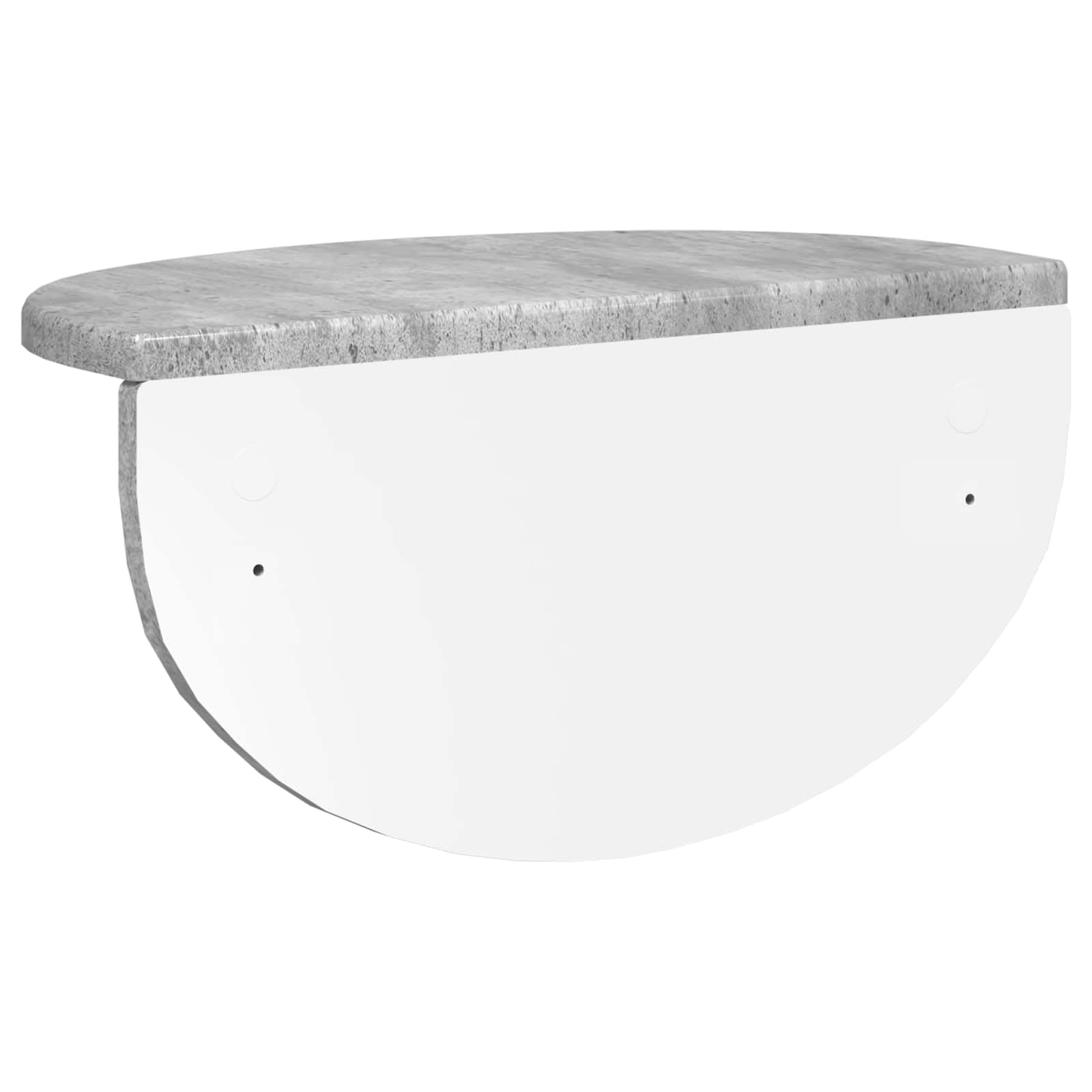Beton szary zestaw półek ściennych, 2 sztuki, 38 x 19 x 19 cm, materiał drewnopochodny, do salonu, sypialni, biura, uniwersalny