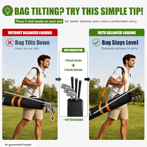 TOBWOLF Lightweight Golf Carry Bag