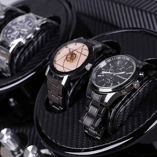 FENOKD Automatic Watch Winder, Can Accommodate 4 Watches, Ultra-Quiet Anti-Magnetic Motor, Soft and Flexible Pillow