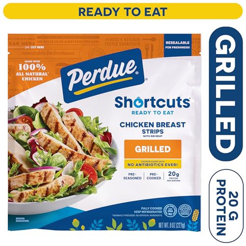 Perdue Short Cuts, Carved Chicken Breast Strips, Grilled, Fully Cooked Fresh, 8 Ounce
