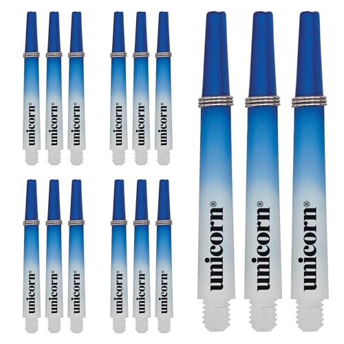 Unicorn Dart Shafts | Gripper 3 Two-Tone | Durable Nylon | Blue & White | 3 Stems | Medium 44.2 mm