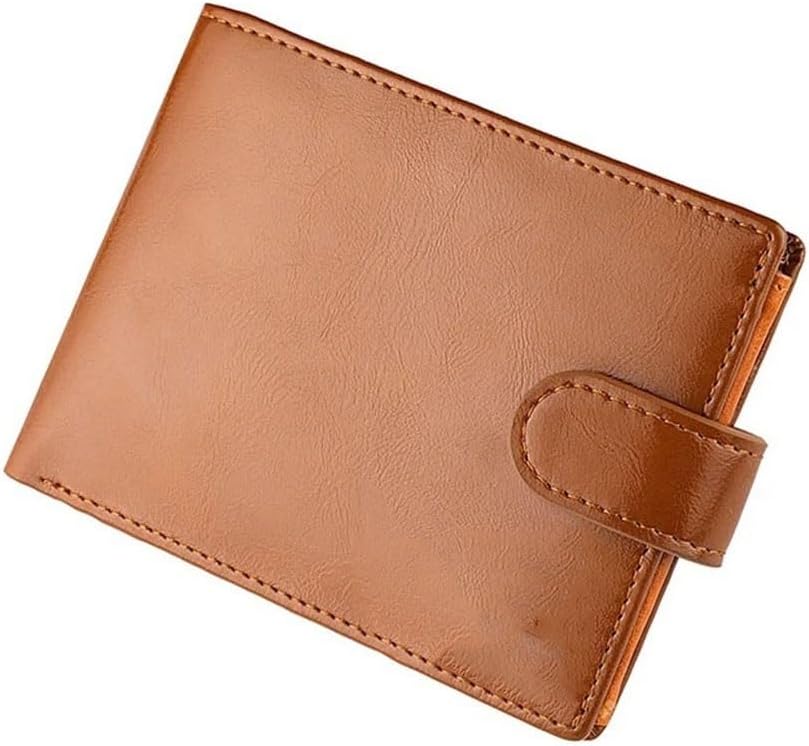 Large Capacity Men's Buckle Leather Wallet Multi-card Card ID Credit Card Clip Change Vintage Wallet