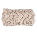 Knitted Floral Headband Warm Ear Warmer Headwrap & Hairband (2# beige)