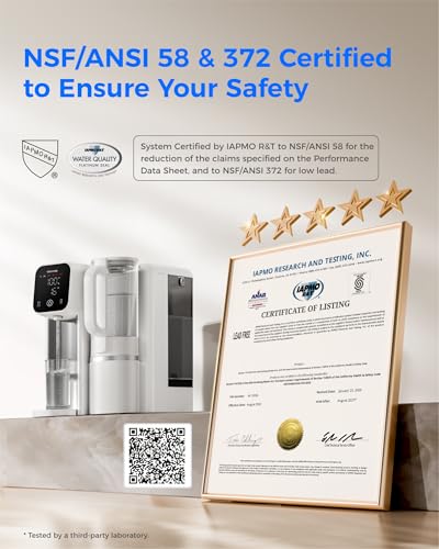 Image of Waterdrop M6SL Mineral Reverse Osmosis System Countertop Water Filter with Additional RO Filter, 8-Stage, 3:1 Pure to Drain, NSF /ANSI 372 & 58 Certified, Room-Temperature