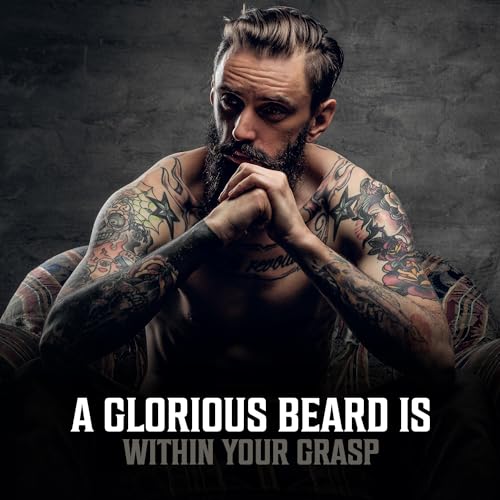 Image of Viking Revolution Men's Beard Oil with Argan and Jojoba Oils - Natural Softener and Conditioner, Strengthens and Moisturizes (Unscented, 2 Pack)