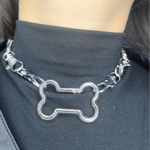 Chaîne de cou à maillons d'os moderne collier anti-ternissement - 2