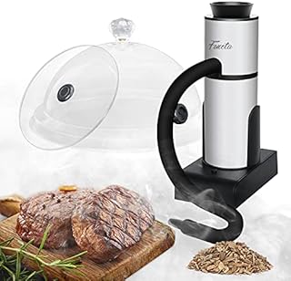 Foneta Smoking Gun Cocktail Smoker Kit with Wood Chips, Dome & Cup Lid, Portable Indoor Smoke Infuser for Food Cooking, Cocktail Drinks, Whiskey, Steak, Salmon, Cheese, BBQ and Pizza