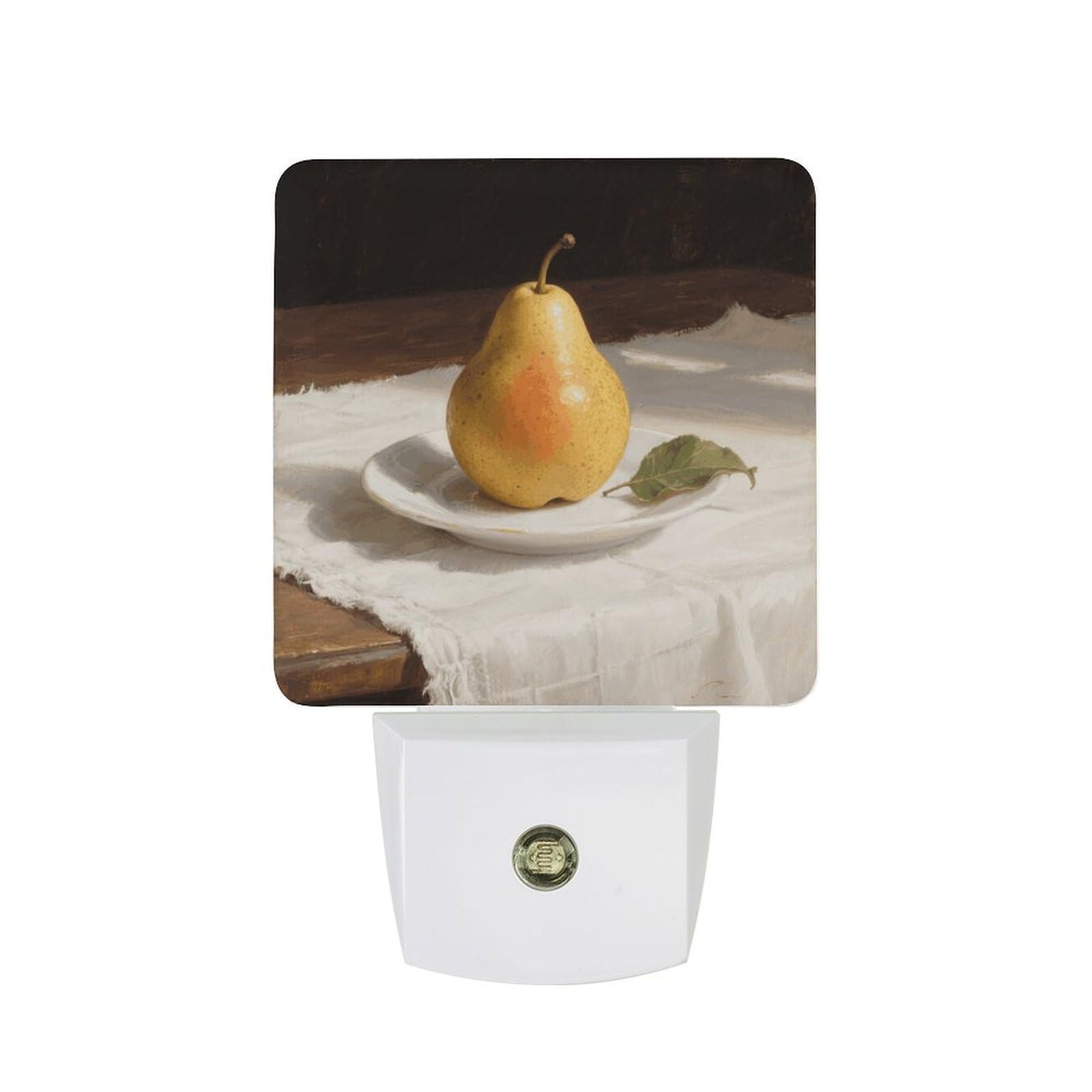 FodPand Night Light Plug Into Wall with Dusk to Dawn Sensor 0.5w Modern LED Pear Plug in Night Lamp Warm White Glow Nightlight for Bedroom Hallway Kitchen Bathroom Stairs Corridor