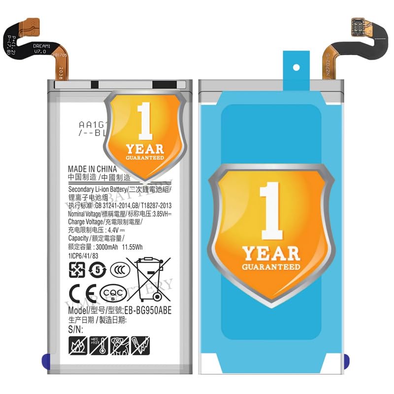 Image of Original EB-BG950ABE Battery Compatible for Samsung Galaxy S8 (SM-G9500, SM-G950F, SM-G950FD) - (3000mAh) - 1 Year Warranty K7