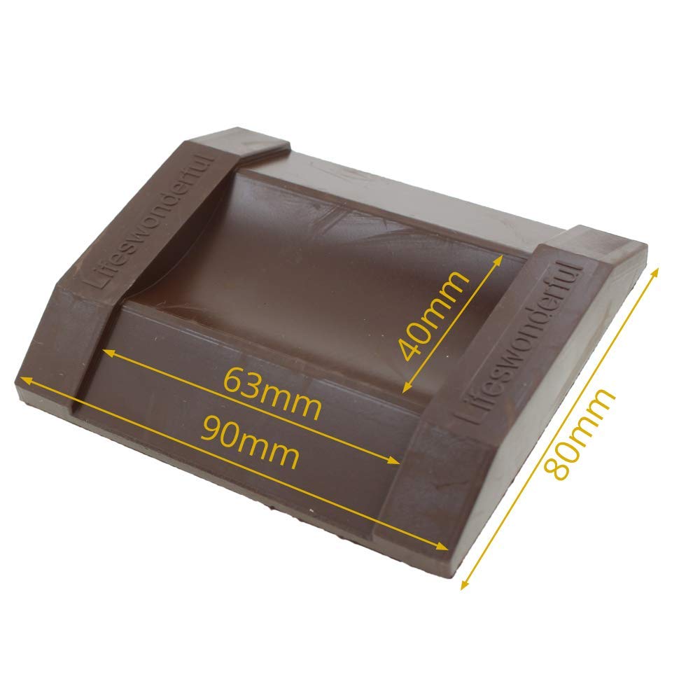 4x Tasses à Roulettes En Caoutchouc Brun - Antidérapants - Protègent Le Sol Et Empêchent Les Meubles à Roulettes De Bouger - Par Lifeswonderful