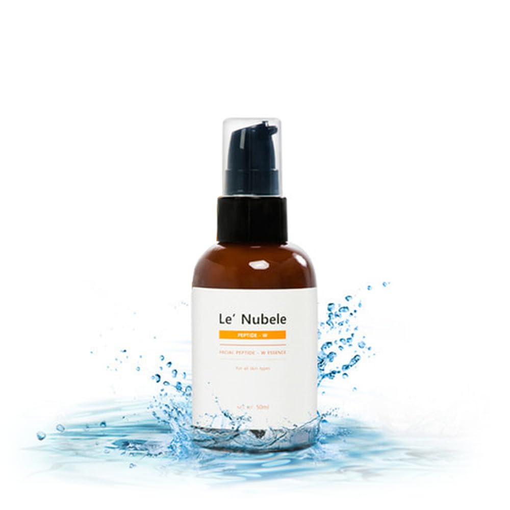 Le' Nubele Peptide W Essence | Korean Skincare, 500ppm Peptides for Radiance & Skin Smoothness, Advanced Peptide Technology (50ml)