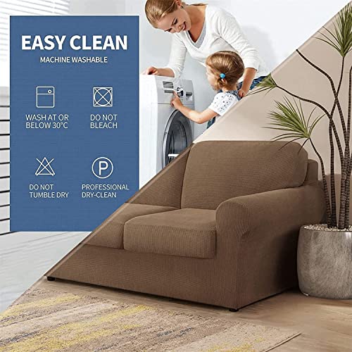 Housse de canapé extensible avec dossiers séparés et protège-coussin