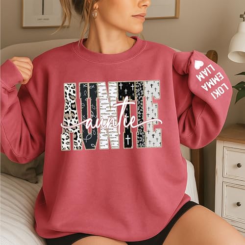 NAZENTI Personalized Mama Sweatshirt, Custom Christian Grandma Gift, Faith Shirt, Gift Christmas for Mom Auntie Gigi Mimi4
