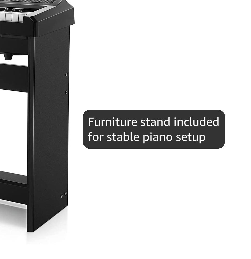 Donner Digital Piano Keyboard Weighted 88 Keys with Piano Stand, Beginner Home Electric Piano with Furniture Stand and Triple Pedal, DEP-20 Real Piano Touch