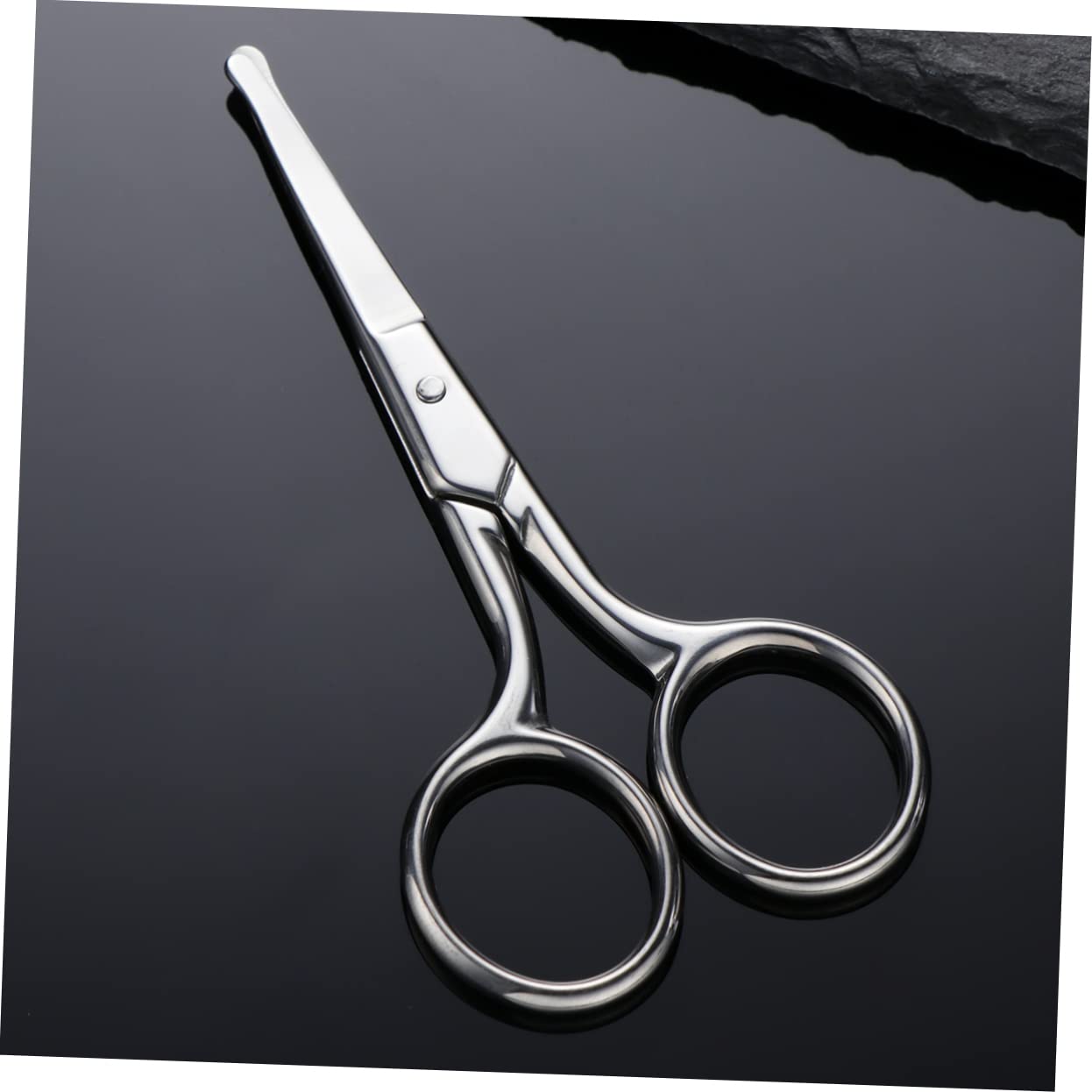 Gogogmee E Eyebrow Scissors Nose Hair Trimmer Barber Scissors for Men Round Head