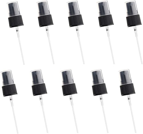 ericotry 12 tapas de pulverización de plástico con tapa transparente para rociar botellas de cosméticos, botellas de aceite esencial de 4100.787in