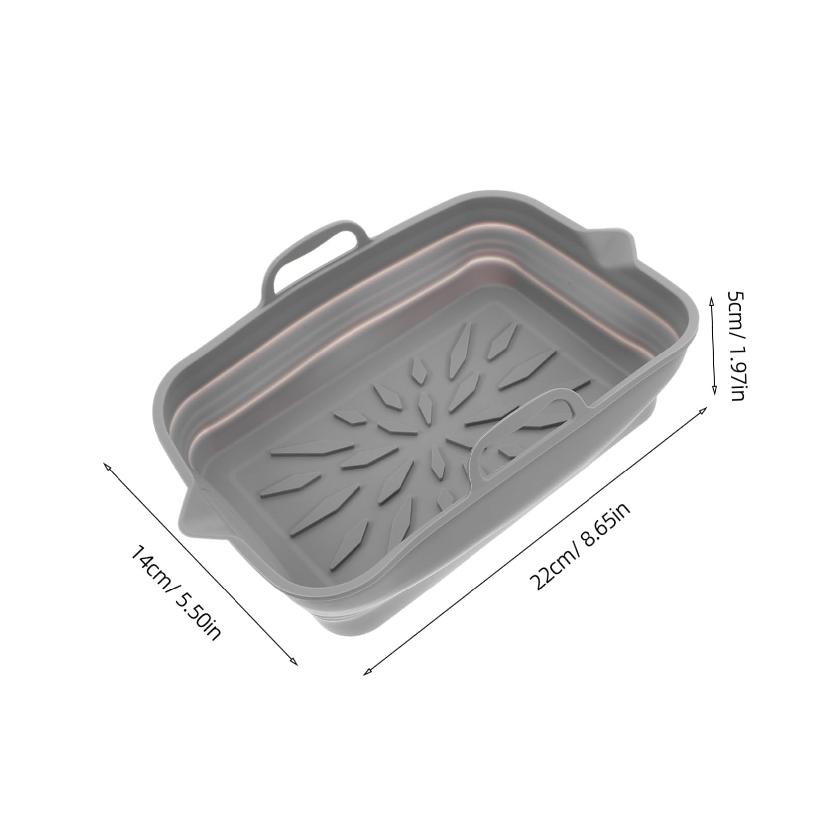 2pcs Air Fryer Baking Sheets: Silicone Non-stick Foldable Oven Mats - Replaceable Baking Liners For Small Kitchens And Travel