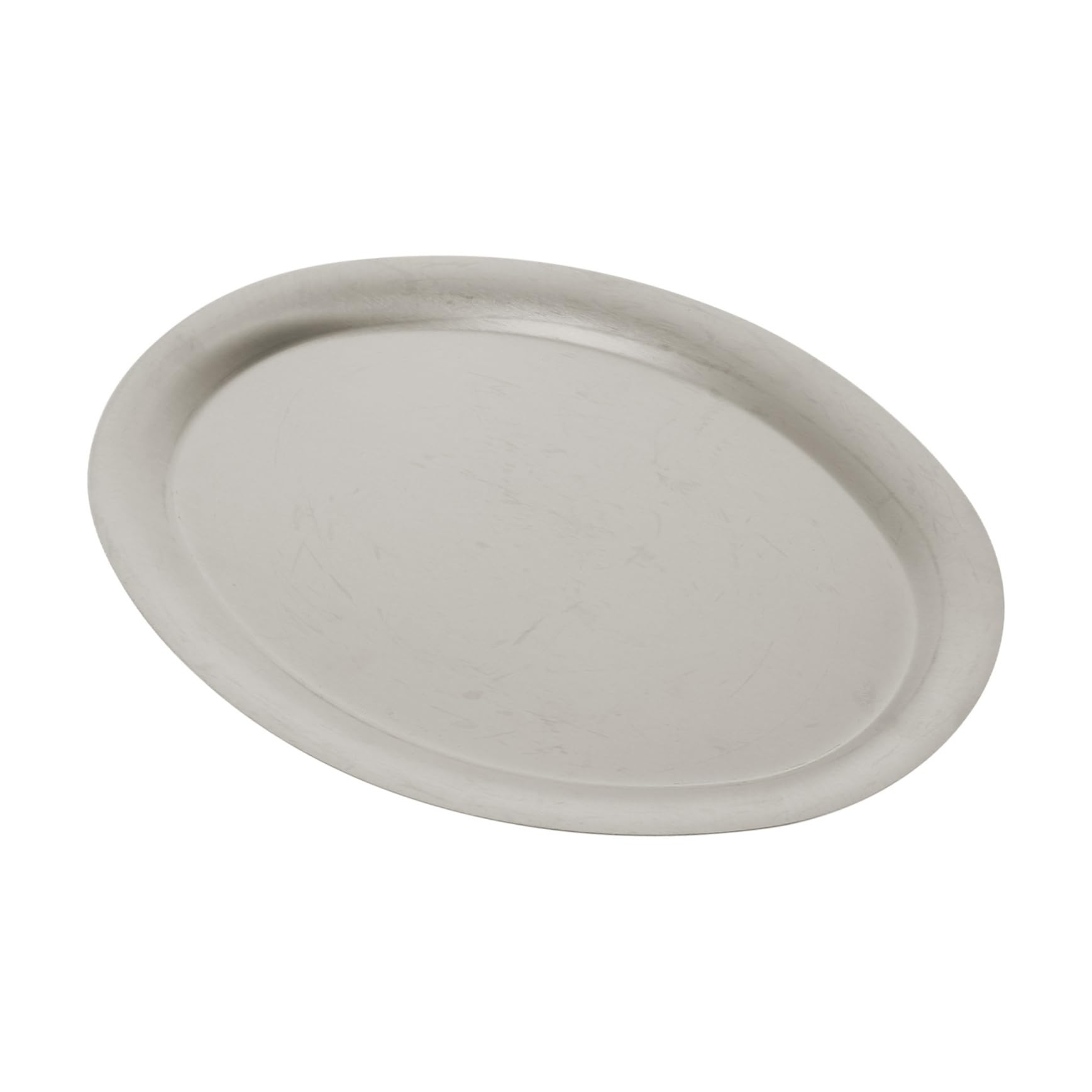 ABOOFAN Thickened Stainless Steel Egg Shaped Food Dish Lightweight Breakfast Plate for Home Hotel Restaurant Use and Kitchen Tableware