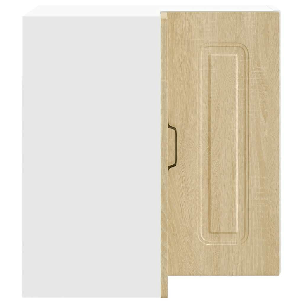 LAPOOH Pensile da Cucina ad Angolo Kalmar Rovere Sonoma in Truciolato,Pensile da Cucina,Armadietto Pensile da Cucina,Mobile da Parete per Cucina-853620