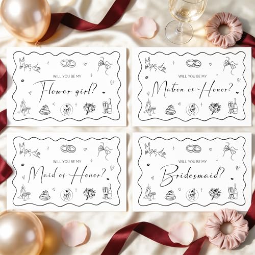 STOFINITY 13 Pcs Bridesmaid Proposal Card - Will You Be...