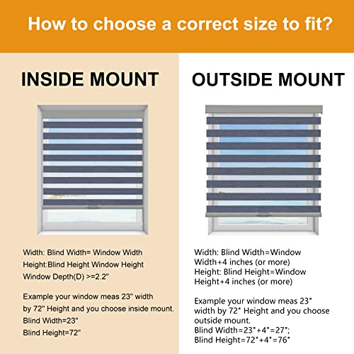 Image of Persilux Blackout Zebra Blinds for Windows (36 inch W x 64 inch H, Dark Grey) Cordless Zebra Shades for Indoor Windows, Sheer Shades Thermal Insulated Blinds with Upgraded Cassette, Window Shades for Home