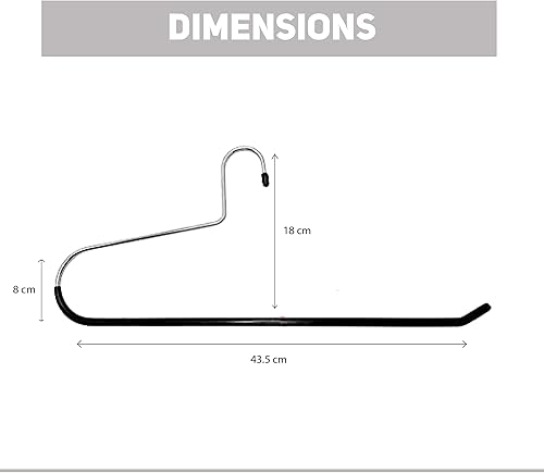 Miniatura 2 de BuyDBest - Juego de 9 colgadores de acero inoxidable, resistentes para colchas, mantas, manteles, ropa de cama, toallas grandes