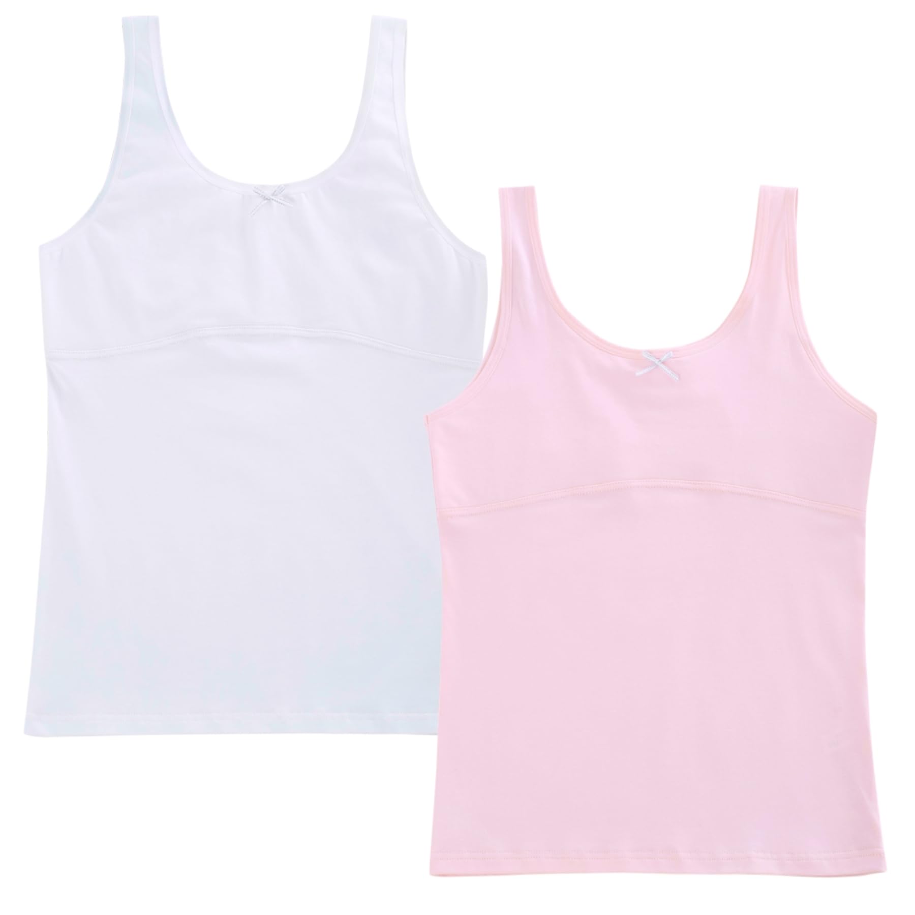Training Bras for Girls Tank Tops Built in Bra for 7-14 Years