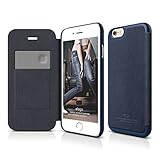 iPhone 6S Plus Case, elago® [Leather Flip][Jean Indigo] - [Card Slot][Screen Protection][Premium Hybrid Construction] - for iPhone 6/6S Plus