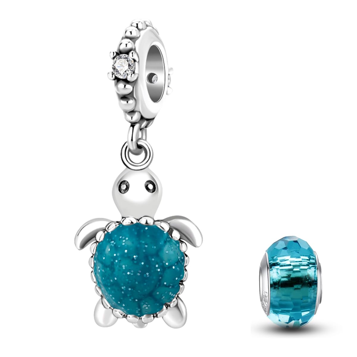 HappyStar Charme Argent Sterling 925 Femmes Perles Charm,Compatible PourPandora & Européen les bracelets et les colliers Charms de,Perles d'espacement gratuites