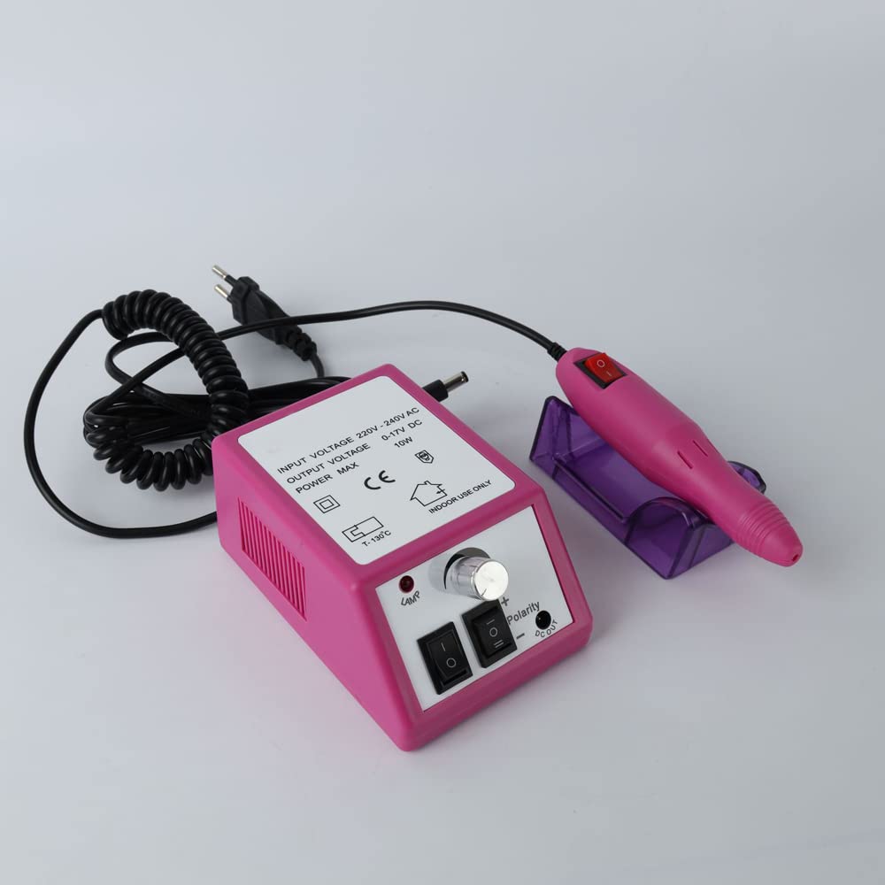 Kit multifunzione per pedicure e lucidatura unghie, trapano elettrico per unghie e lucidatura unghie, trapano elettrico per unghie da 2000 giri/min, set per manicure per casa e salone (rosa)