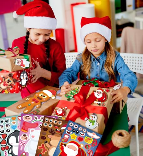 Christmas Stickers,Stocking Stuffers for Kids,Make-a-face Stickers for Kids - image 5