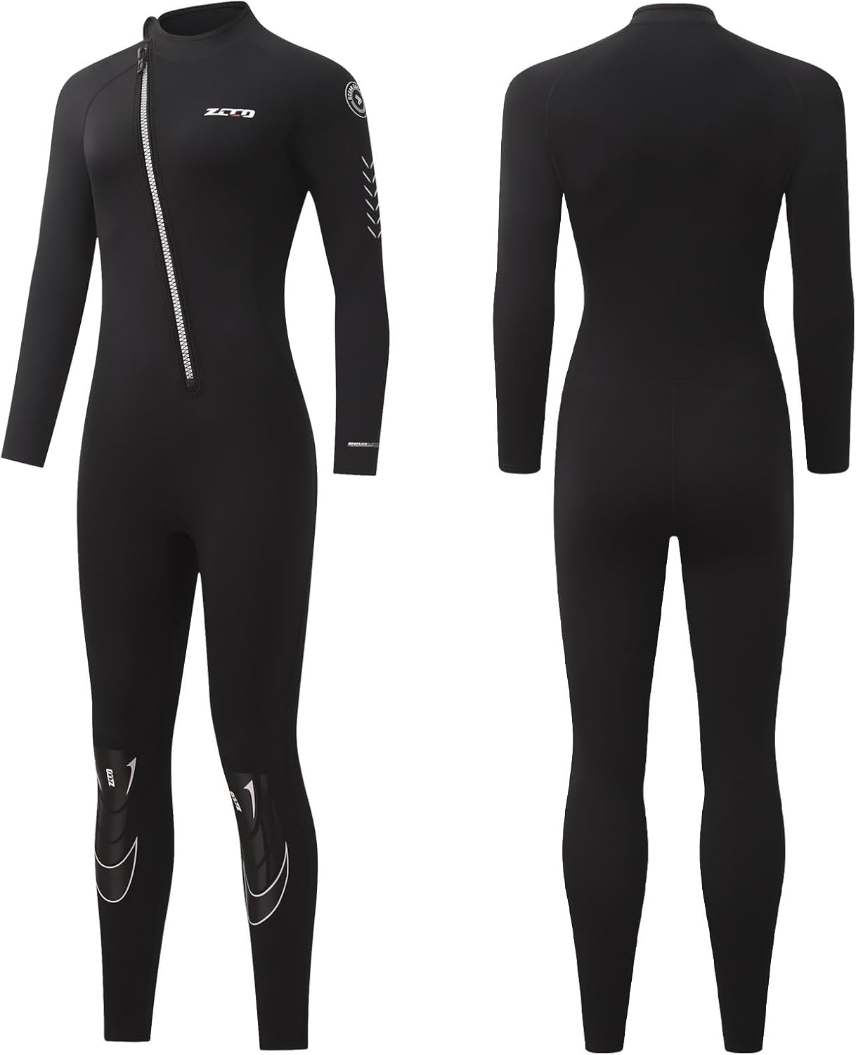 Skyone 1.5MM Neoprene Wet Suits for Men Women, Front Zip Wetsuit Full Body Scuba Suit, One Piece Long Sleeve Diving Suit Warm for Surfing Snorkeling Swimming Kayaking