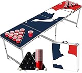 🍺 🏓 BEER PONG: Spiele allein oder in Teams um deinen Gegner zu schlagen! Die Regeln sind einfach: Stell die Bierbecher auf die Muster auf dem Tisch, nimm dir einen Tischtennisball und werfe ihn in den Becher von deinem Gegner. Die Mannschaft, die keine Becher mehr hat, verliert das Spiel. LASS UNS SPIELEN!