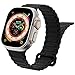 WINGLE Magnetic Silicone Band for Apple Watch Bands Ultra 2 Band for Men Ultra 49mm 46mm 45mm 44mm 42mm Series 10 9 8 7, Sport Strong Magnets Strap for iWatch SE 6 5 4 3 2 1 Women, Black