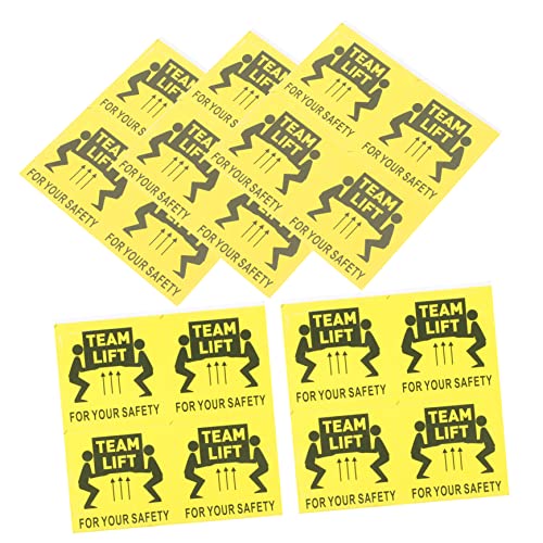 Alipis 100pcs Yellow Caution Tags Adhesive Stickers Logistic Sticker Removable Labels