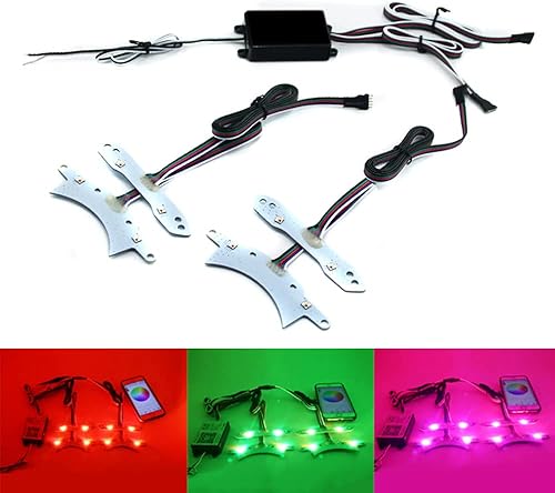 Miniatura 2 de Compatible con nuevas luces de circulación diurna, accesorios para automóviles Dodge Challenger 15-18 Angel Eyes RGB LED faros lámparas de tablero