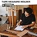 4PCS Small Metal Tape Measure Holder Clip Measuring Tape Belt Holder Occidental Measure Holster with Rivets for Drill Leather Pocket Tool, Black