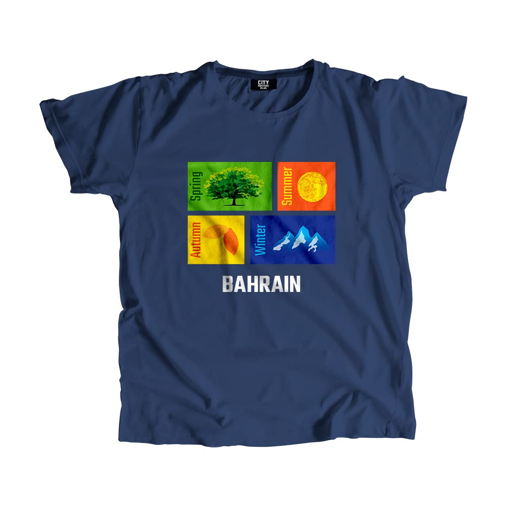 T-shirt Bahrain Seasons bleu marine pour vos voyages et moments de détente - 4