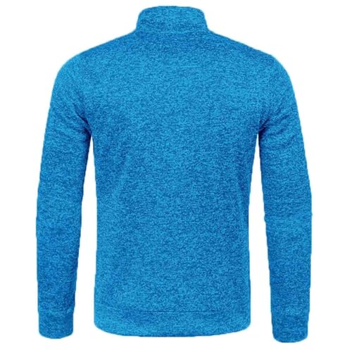 Mens Crewneck Sweater Warm Soft Pullover Sweaters Long-Sleeve Quarter Zipper Sweater Knitted Textured Jumper Comfortable3