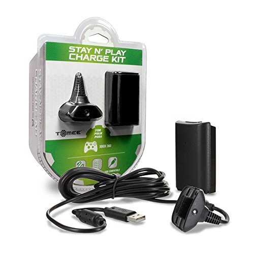 Tomee Stay N Play Controller Charge Kit for Xbox 360 (Black) image 2