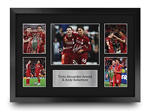 Supporters de football cadeaux imprimés photo autographe signée Liverpool A3