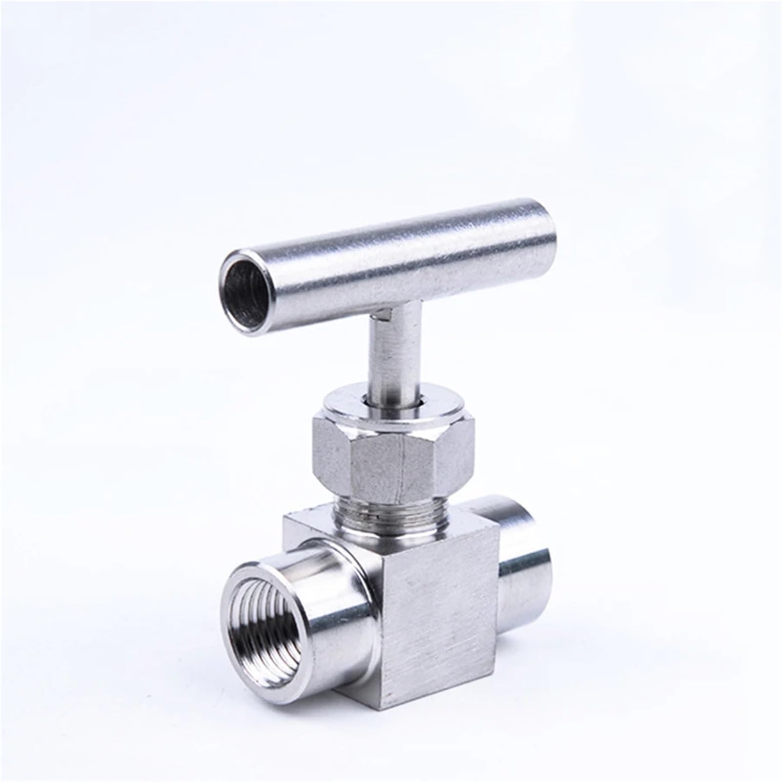 304 Edelstahl Innengewinde Nadelventil 1/8" 1/4" 3/8" 1/2" Durchflusskontrolle mit einem Formgriff Kugelventil 1St(1/2")