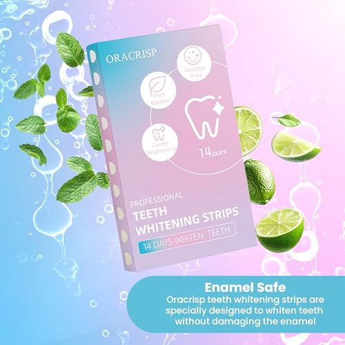 Image of Teeth Whitening Strips 14 Treatments (28 Strips) - Deep Stains Removel - Enamel Safe Whitening Strips - Instant Teeth Whitening Strips