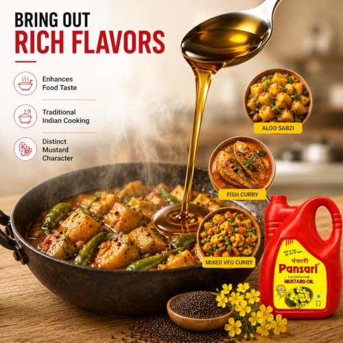 Image of Pansari Kacchi Ghani Mustard Oil, 5L Can