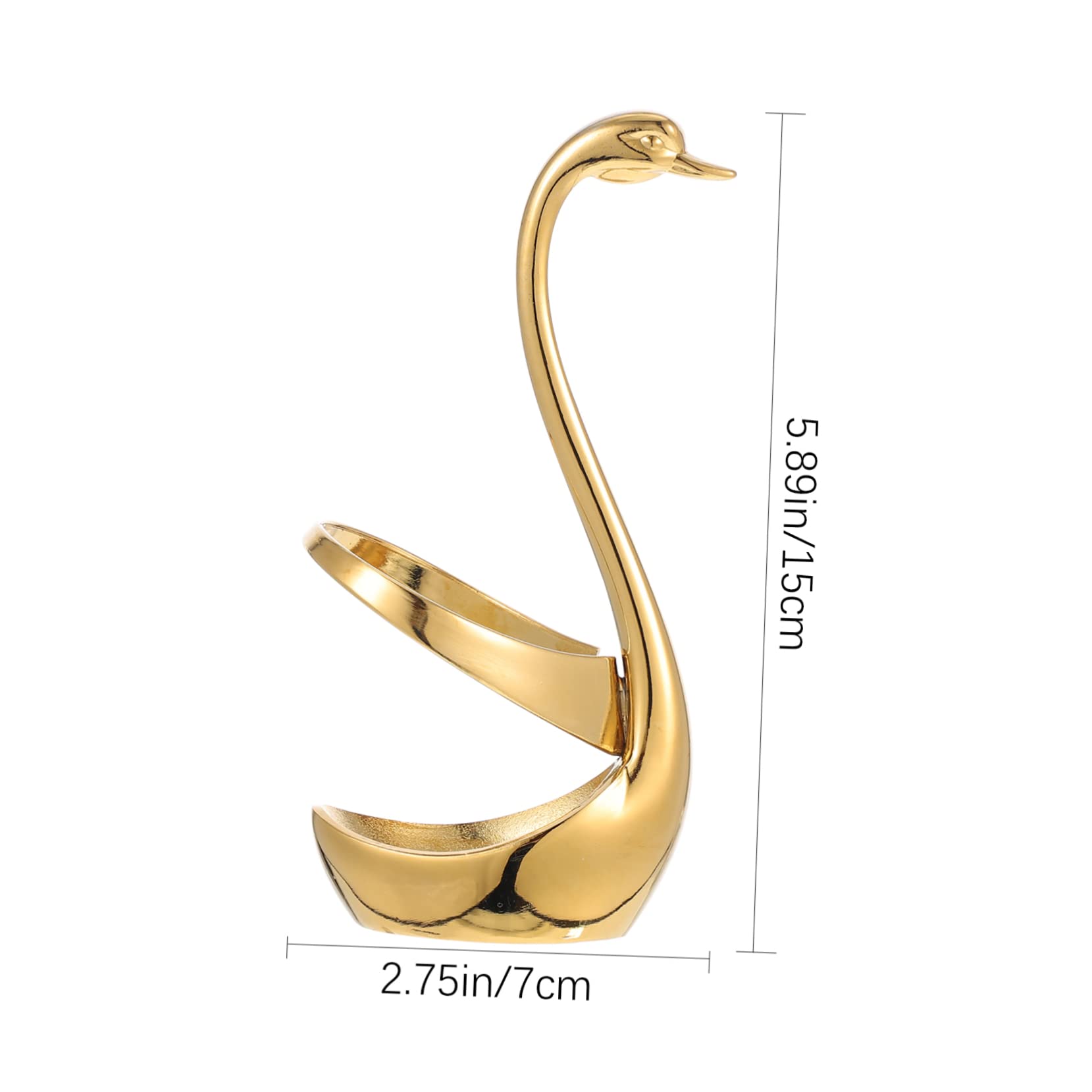 Cabilock 1Set Swan Shaped Stainless Steel Tableware Stand Holder for Forks and Spoons Elegant Design Construction for Countertop Organization Fine Workmanship Kitchen