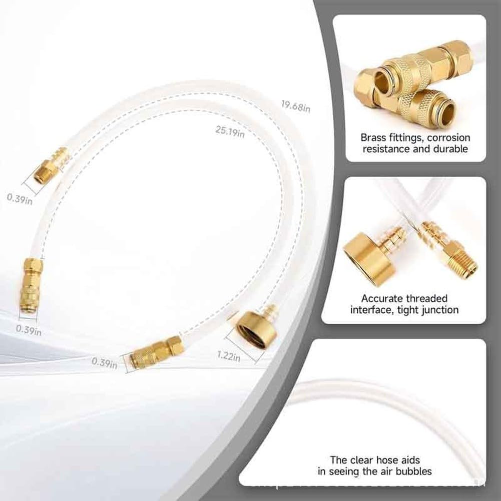 Seastar - Kit di spurgo idraulico per sterzo con raccordi Quick Connect e tubo trasparente per il monitoraggio dell'aria