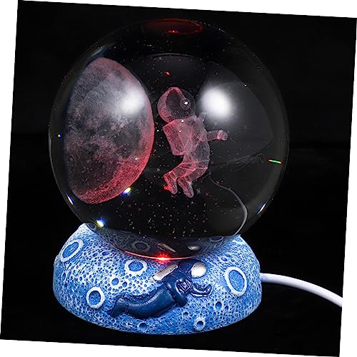 LALAFINA Crystal USB Night Light Lamp Led Crystal Internal Engraving for Home Decor Bedroom Boys and Girls Room and Meditation Christmas and Special Occasions