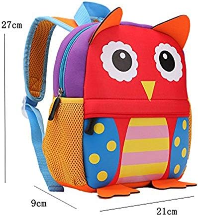 TEAMEN Children's Backpack, Toddler Kids School Bag, animal design, Kinder Racksack for 2-5 Years Old(owl)