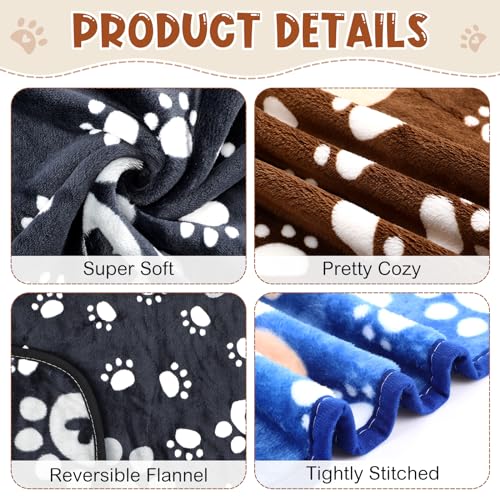 Peryiter-6-Pcs-Dog-Blankets-Fluffy-Fleece-Pet-Blanket-Soft-Fleece-Dog-Blanket-Cover-Warm-Sleep-Mat-for-Bed-Couch-Paw-and-Heart-Print-Washable-Puppy-Cat-Blanket-Throw-Mat-for-Dog-Kitten-Small-Animals
